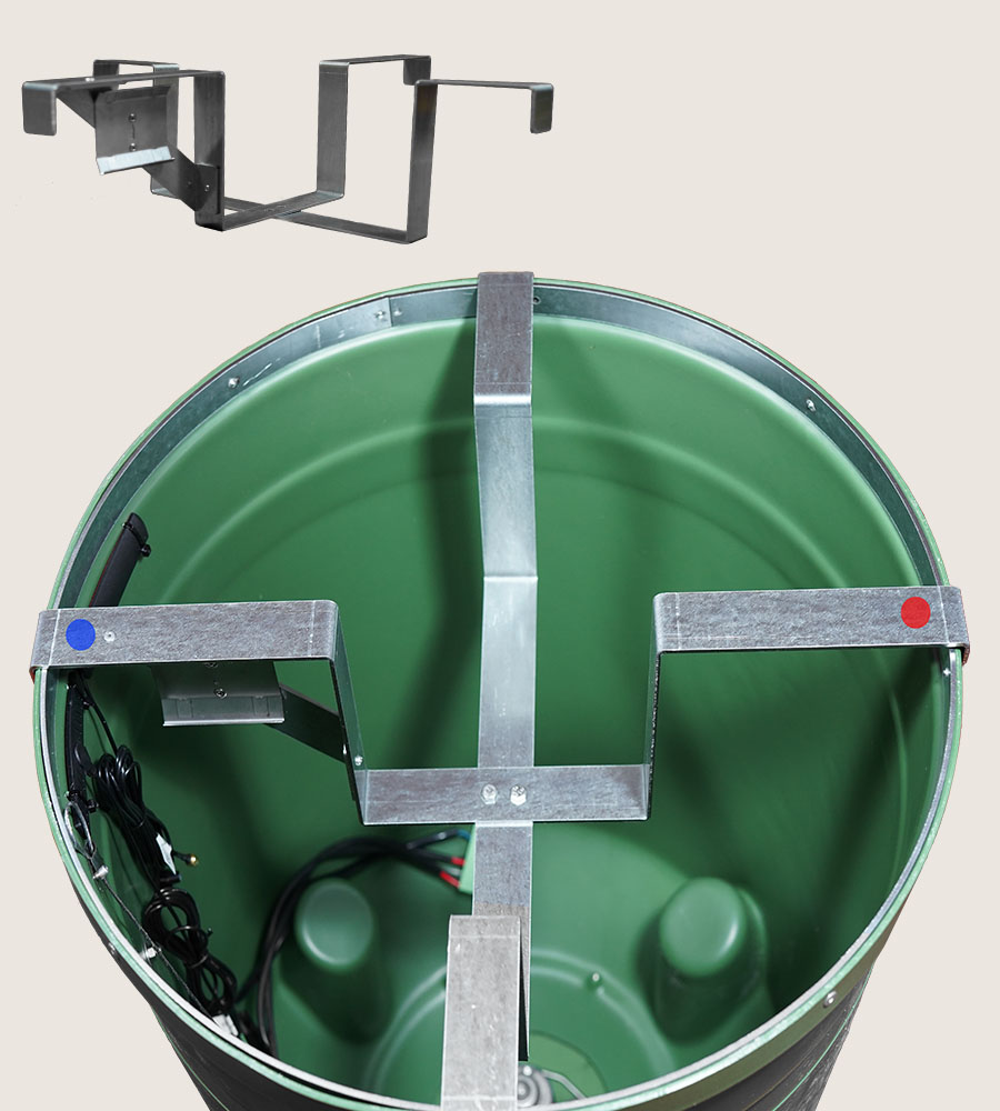 Kompletter Futterautomat 125 Liter mit Holzstativ - Nordic Gamekeeper